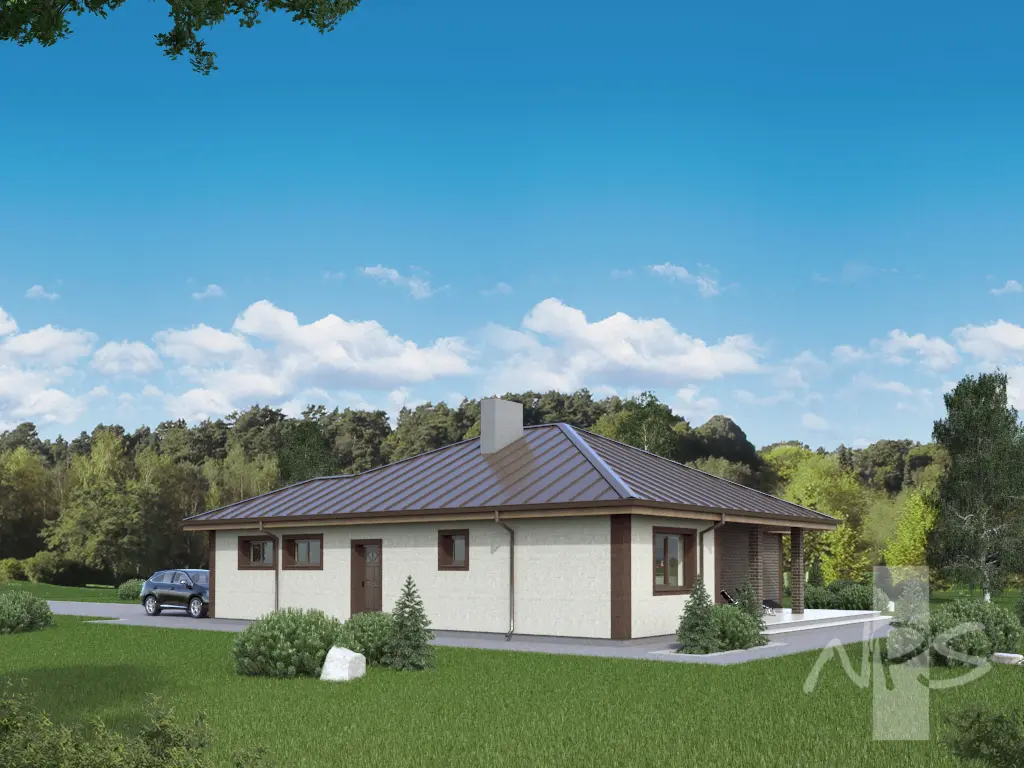 House Plan: 1510 ft², 1 Story, 4 Beds, 2 Baths, 1-Car Garage