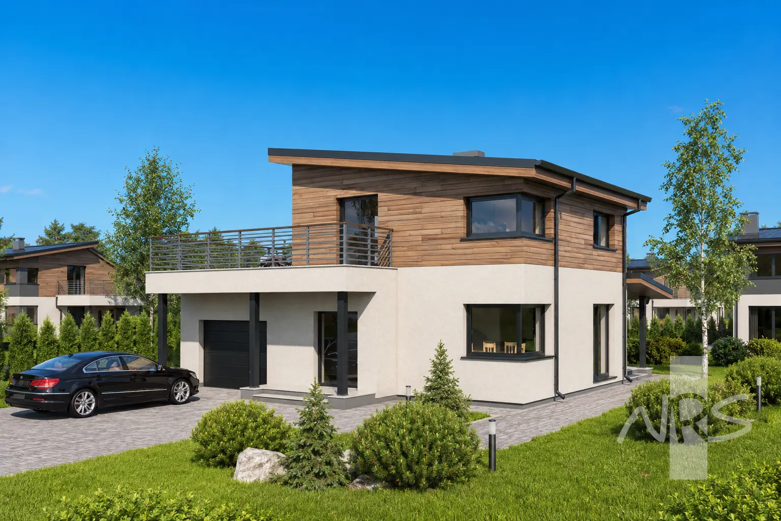 House Plan: 1055 ft², 2 Stories, 2 Beds, 2 Baths, 1-Car Garage