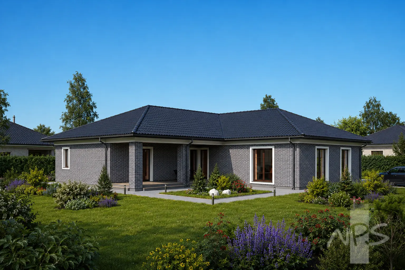 House Plan: 1971 ft², 1 Story, 3 Beds, 3 Baths, 2-Car Garage