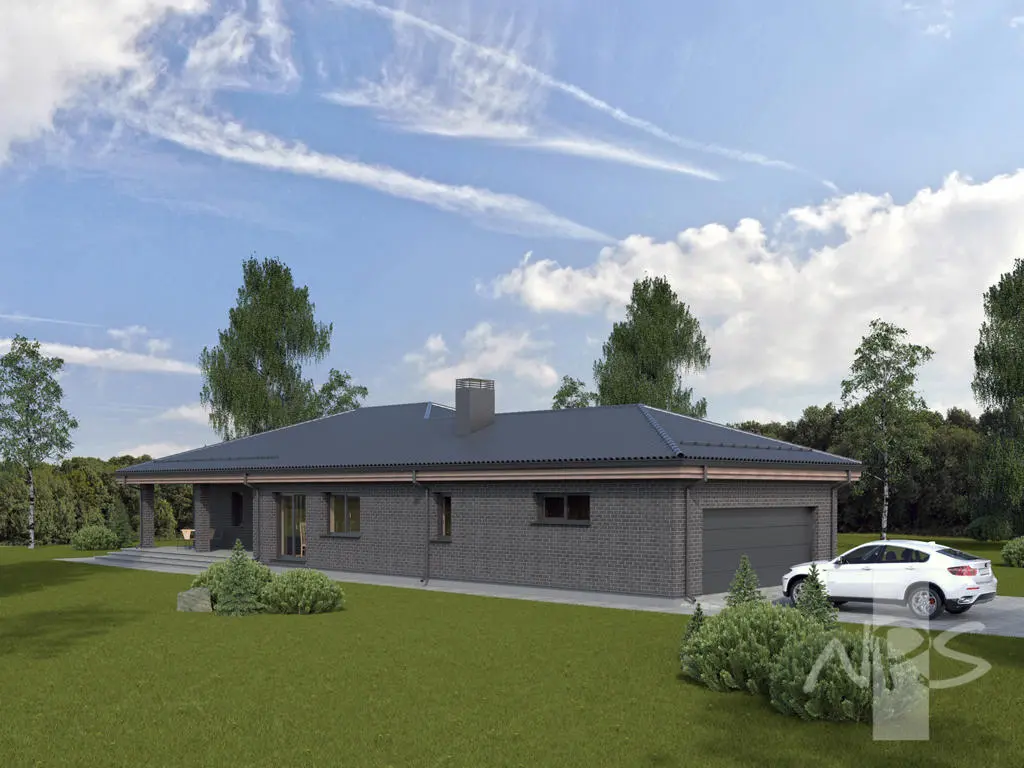 House Plan: 1652 ft², 1 Story, 3 Beds, Home Office, 1 Baths, 2-Car Garage