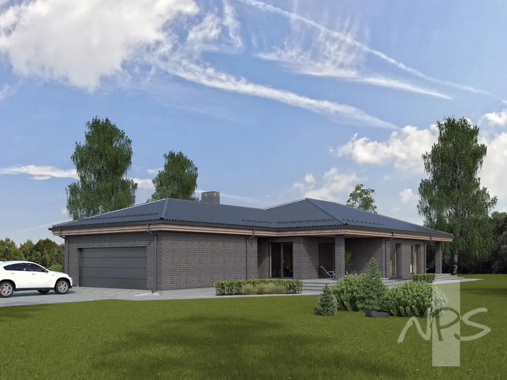 House Plan: 1652 ft², 1 Story, 3 Beds, Home Office, 1 Baths, 2-Car Garage