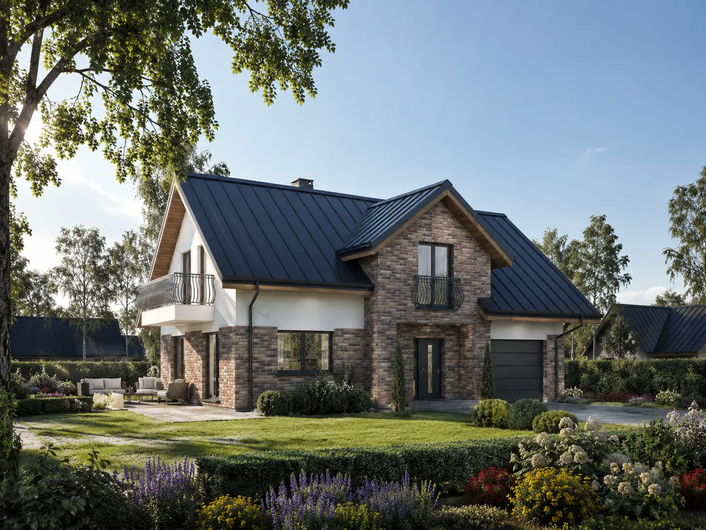 House Plan: 1673 ft², 1.5 Stories, 3 Beds, Home Office, 2 Baths, Open Floor Plan, 1-Car Garage