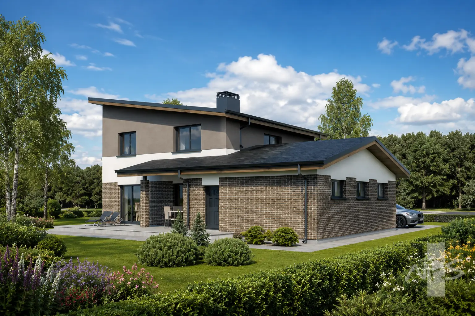 House Plan: 1660 ft², 2 Stories, 3 Beds, Home Office, 2 Baths, Open Floor Plan, 2-Car Garage