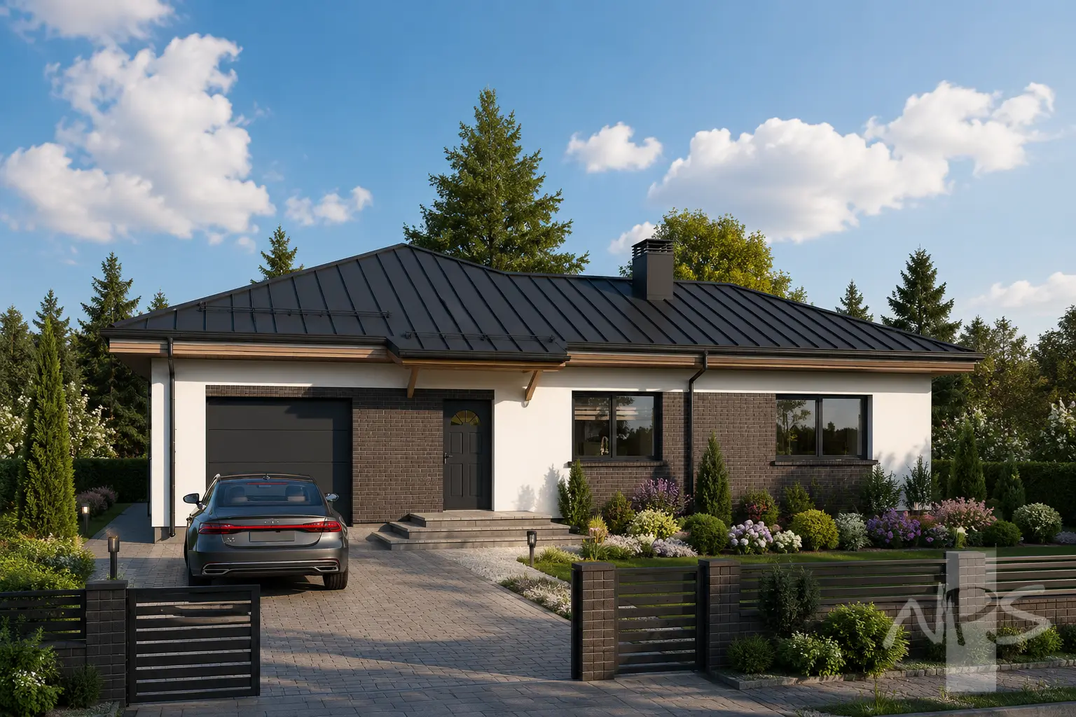 House Plan: 1492 ft², 1 Story, 3 Beds, 1.5 Baths, 1-Car Garage