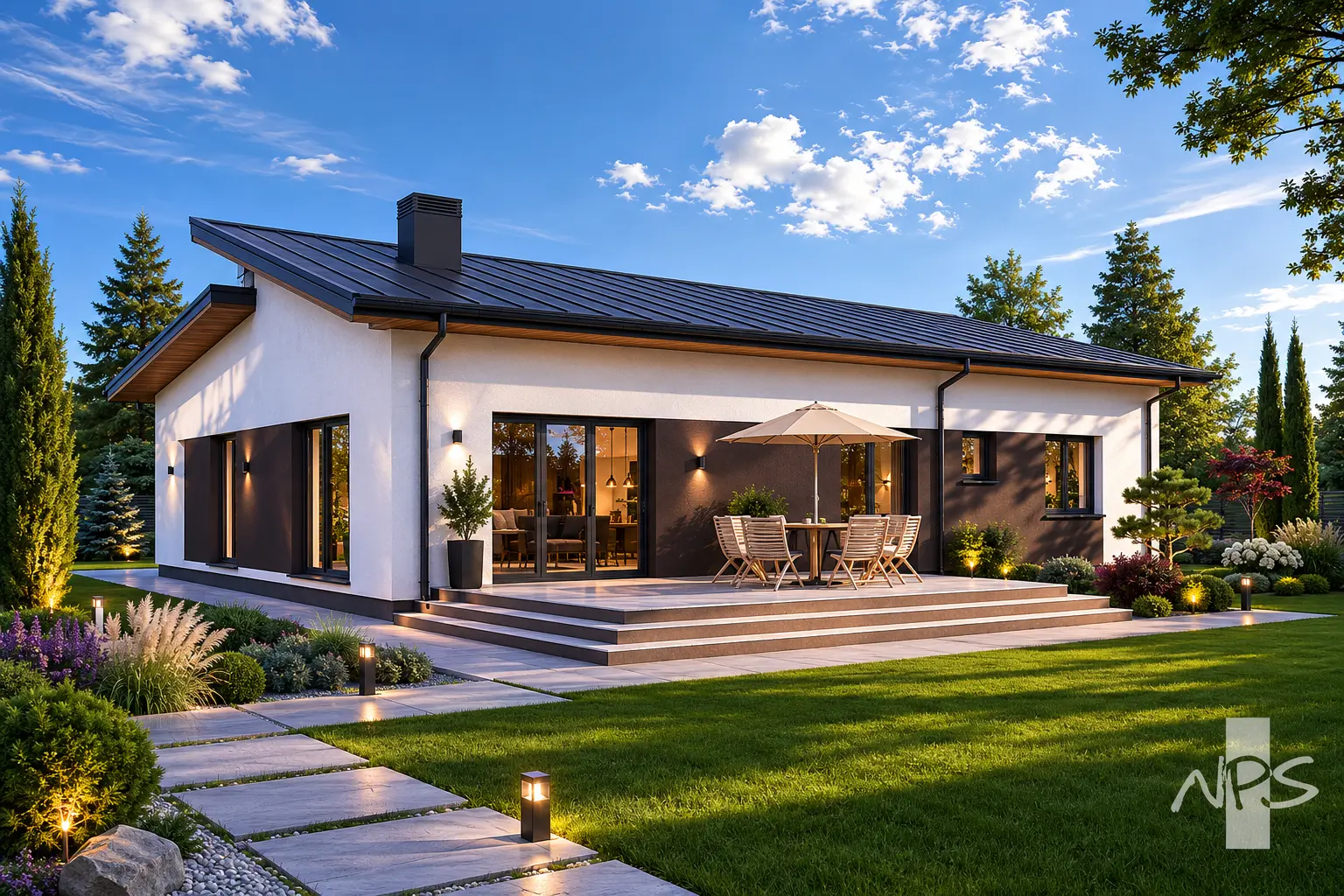 House Plan: 1317 ft², 1 Story, 3 Beds, 2 Baths, 2-Car Garage