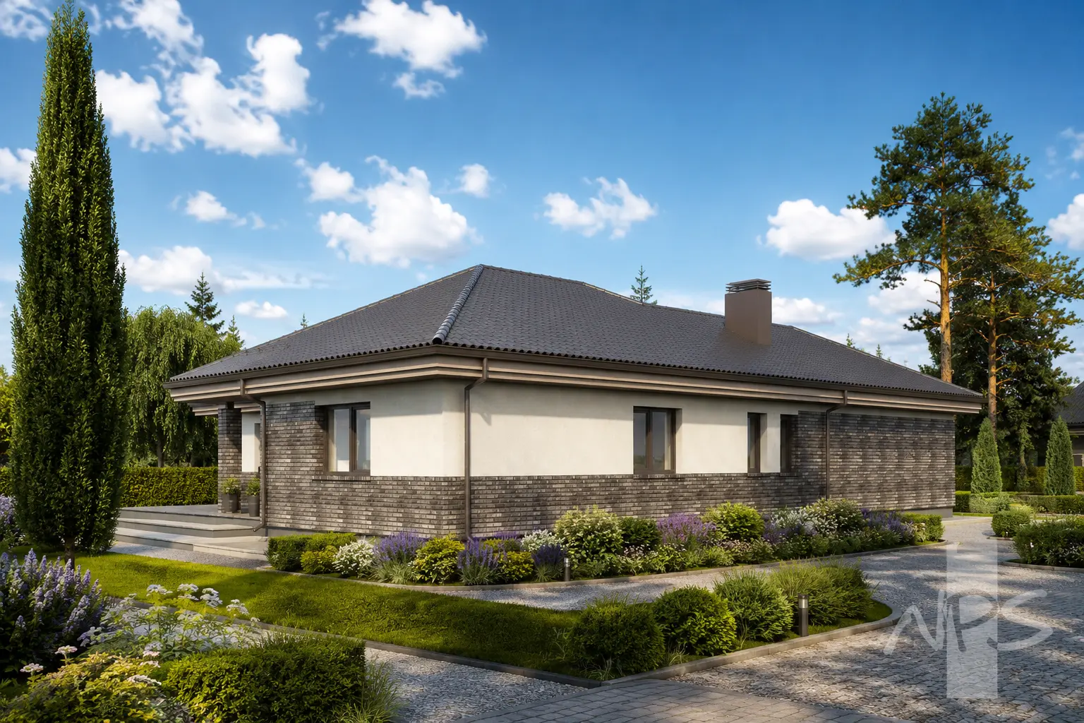 House Plan: 1414 ft², 1 Story, 3 Beds, 1 Baths, Open Floor Plan, 2-Car Garage