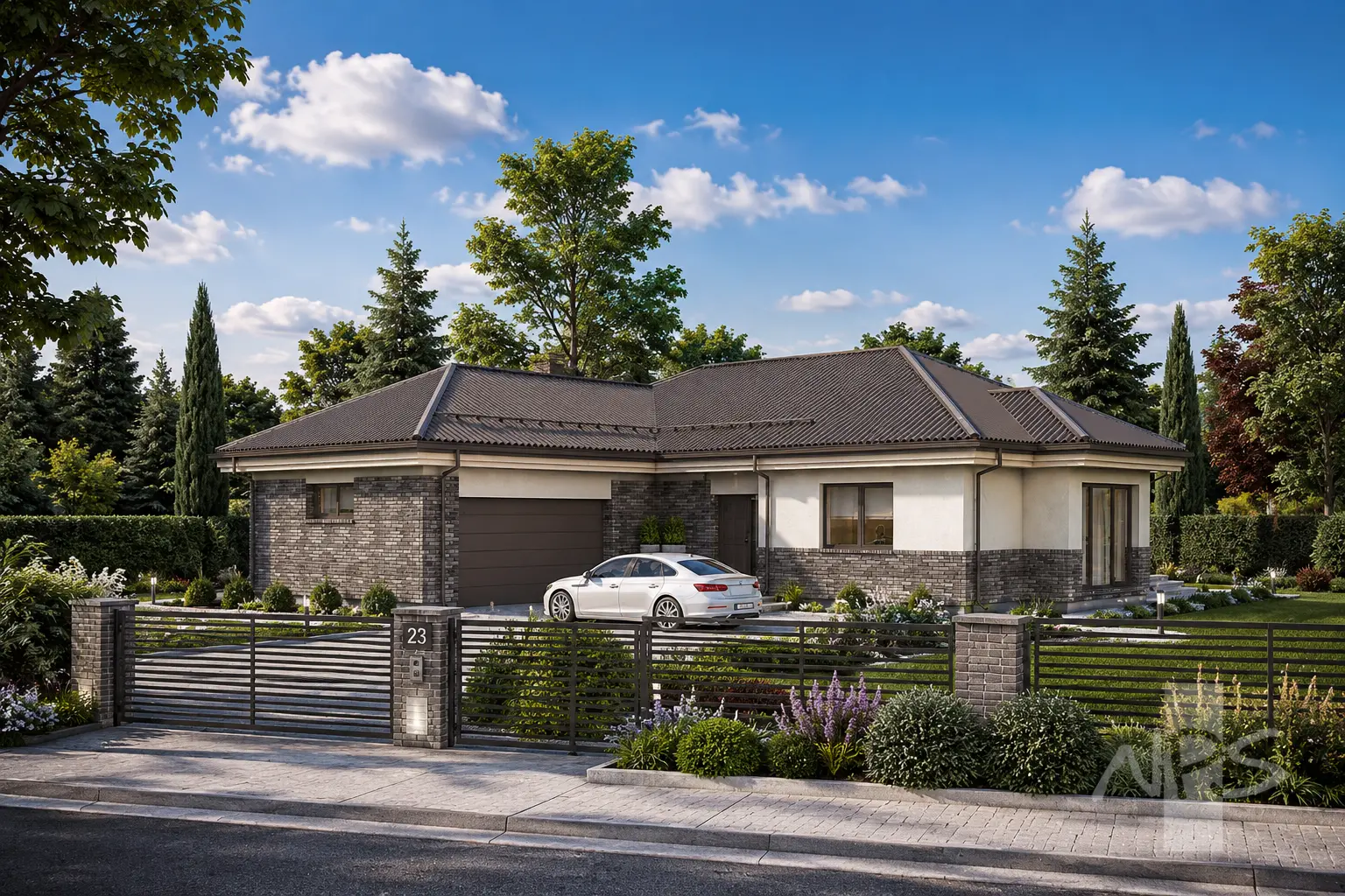 House Plan: 1414 ft², 1 Story, 3 Beds, 1 Baths, Open Floor Plan, 2-Car Garage