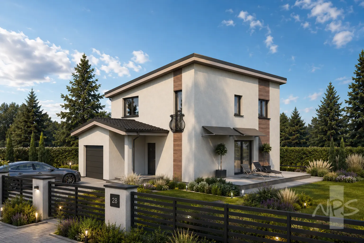 House Plan: 1347 ft², 2 Stories, 3 Beds, 1.5 Baths, 1-Car Garage