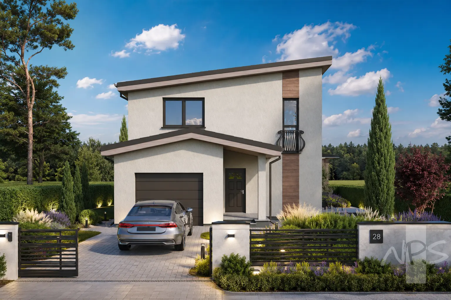 House Plan: 1347 ft², 2 Stories, 3 Beds, 1.5 Baths, 1-Car Garage
