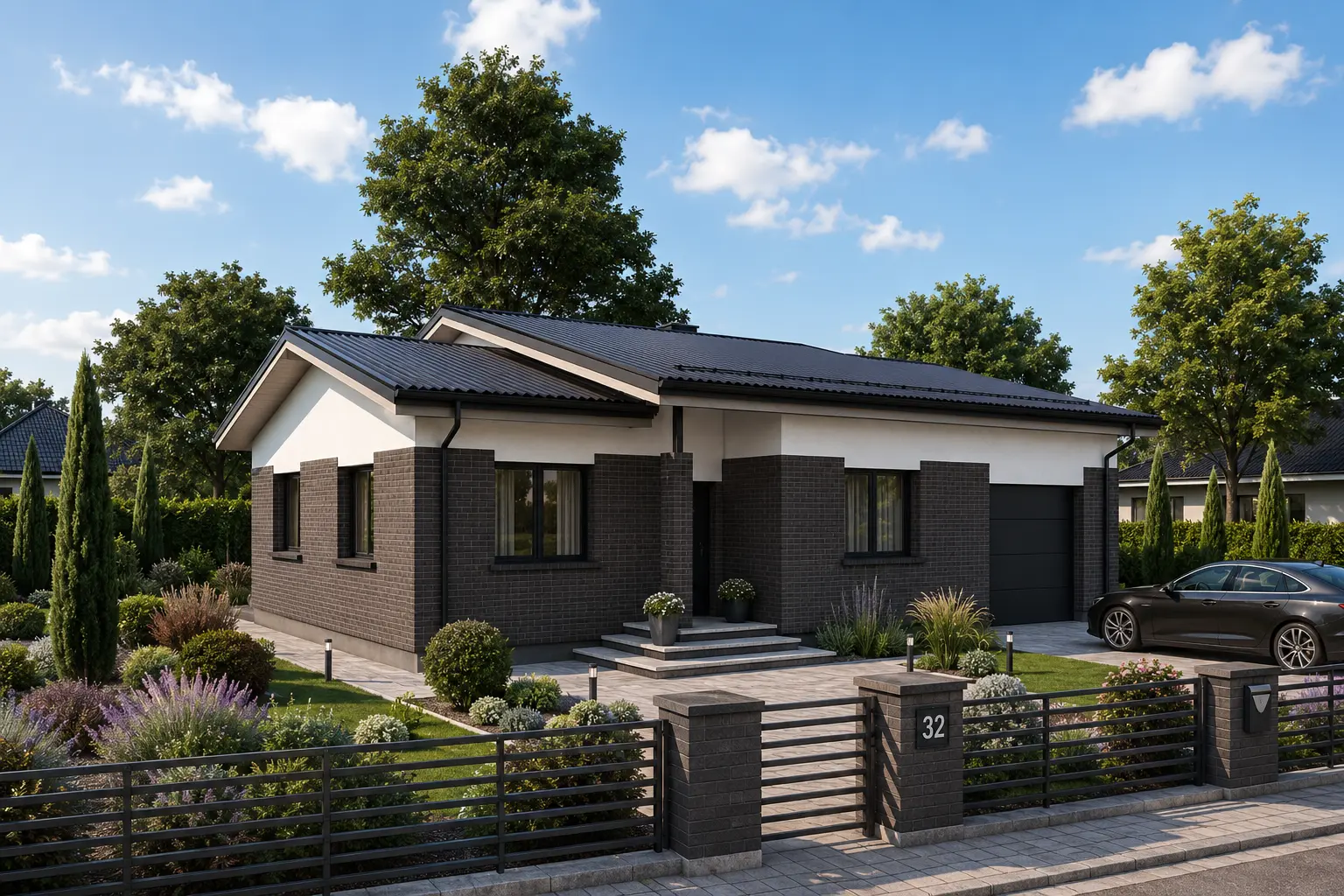 House Plan: 1081 ft², 1 Story, 2 Beds, Home Office, 1 Baths, Open Floor Plan, 1-Car Garage