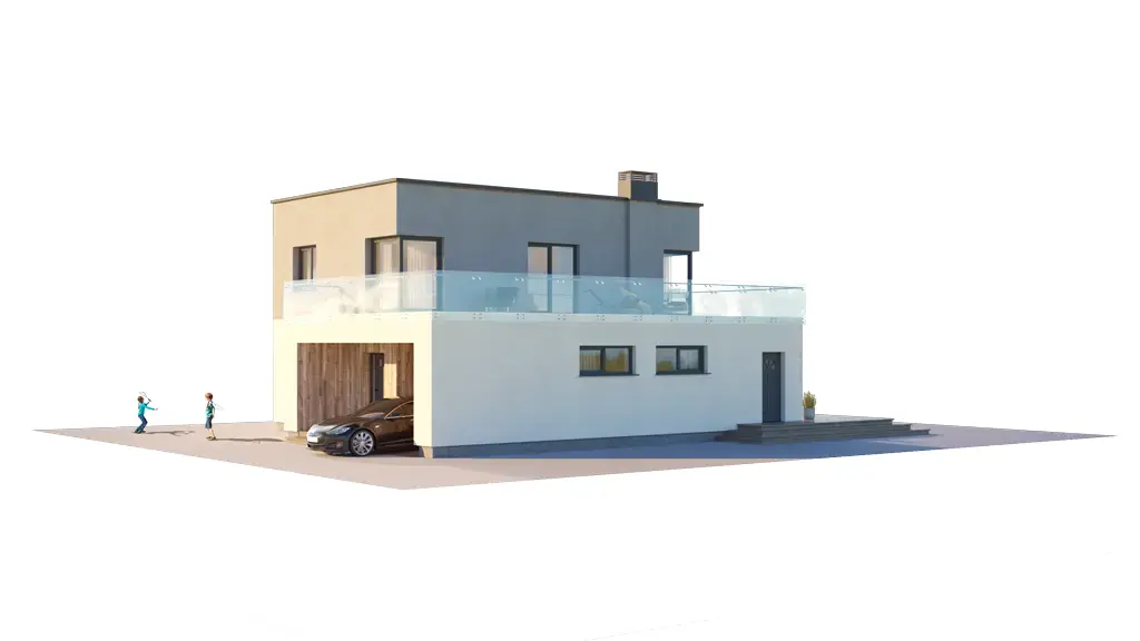 House Plan: 1530 ft², 2 Stories, 3 Beds, Home Office, 1.5 Baths, Open Floor Plan, 1-Car Garage