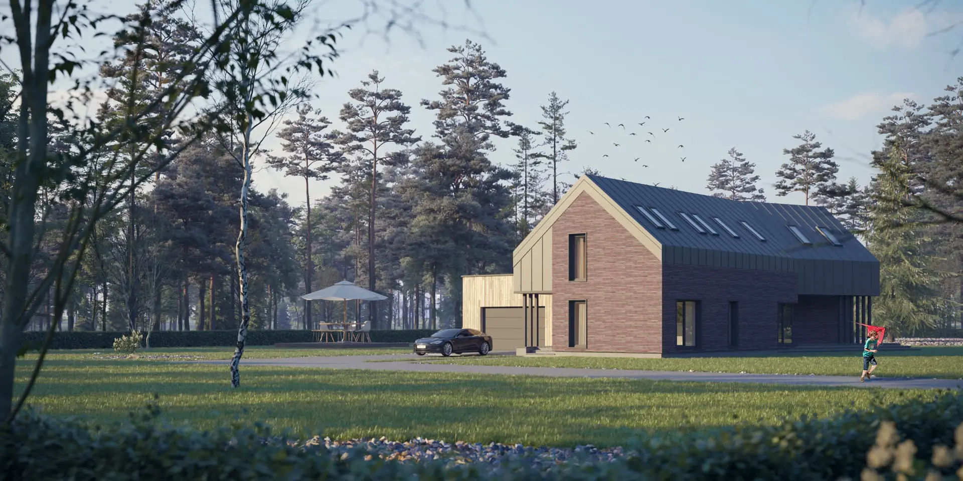 House Plan: 2875 ft², 1.5 Stories, 3 Beds, 3 Baths, Open Floor Plan, 2-Car Garage