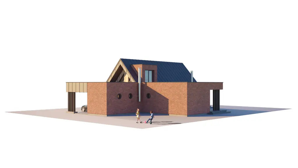 House Plan: 1570 ft², 1.5 Stories, 3 Beds, 2 Baths, Carport