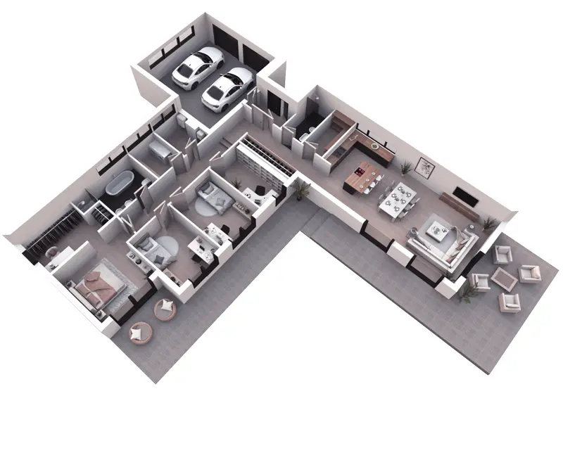 House Plan: 1759 ft², 1 Story, 3 Beds, Home Office, 2 Baths, Open Floor Plan, 2-Car Garage