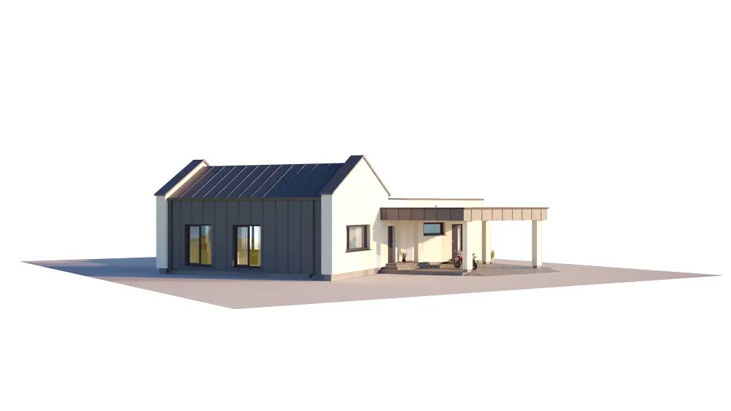 House Plan: 1615 ft², 1 Story, 3 Beds, 1 Baths, Open Floor Plan, Carport
