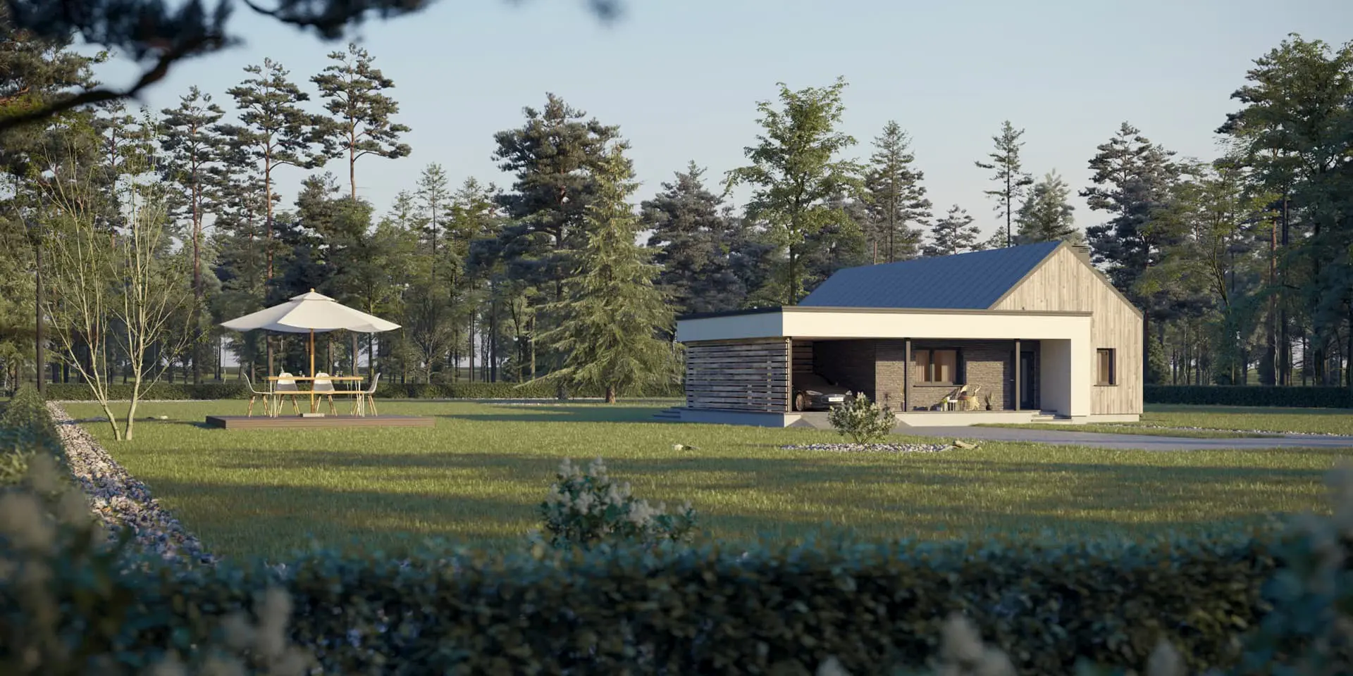 House Plan: 1371 ft², 1 Story, 3 Beds, 2 Baths, Open Floor Plan, Carport