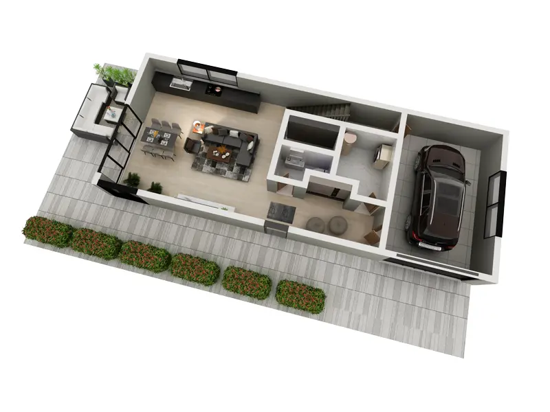 House Plan: 1643 ft², 2 Stories, 3 Beds, 2 Baths, Open Floor Plan, 1-Car Garage