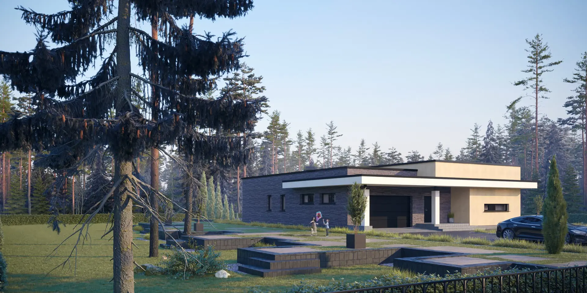 House Plan: 1619 ft², 1 Story, 2 Beds, 2.5 Baths, Open Floor Plan, 2-Car Garage