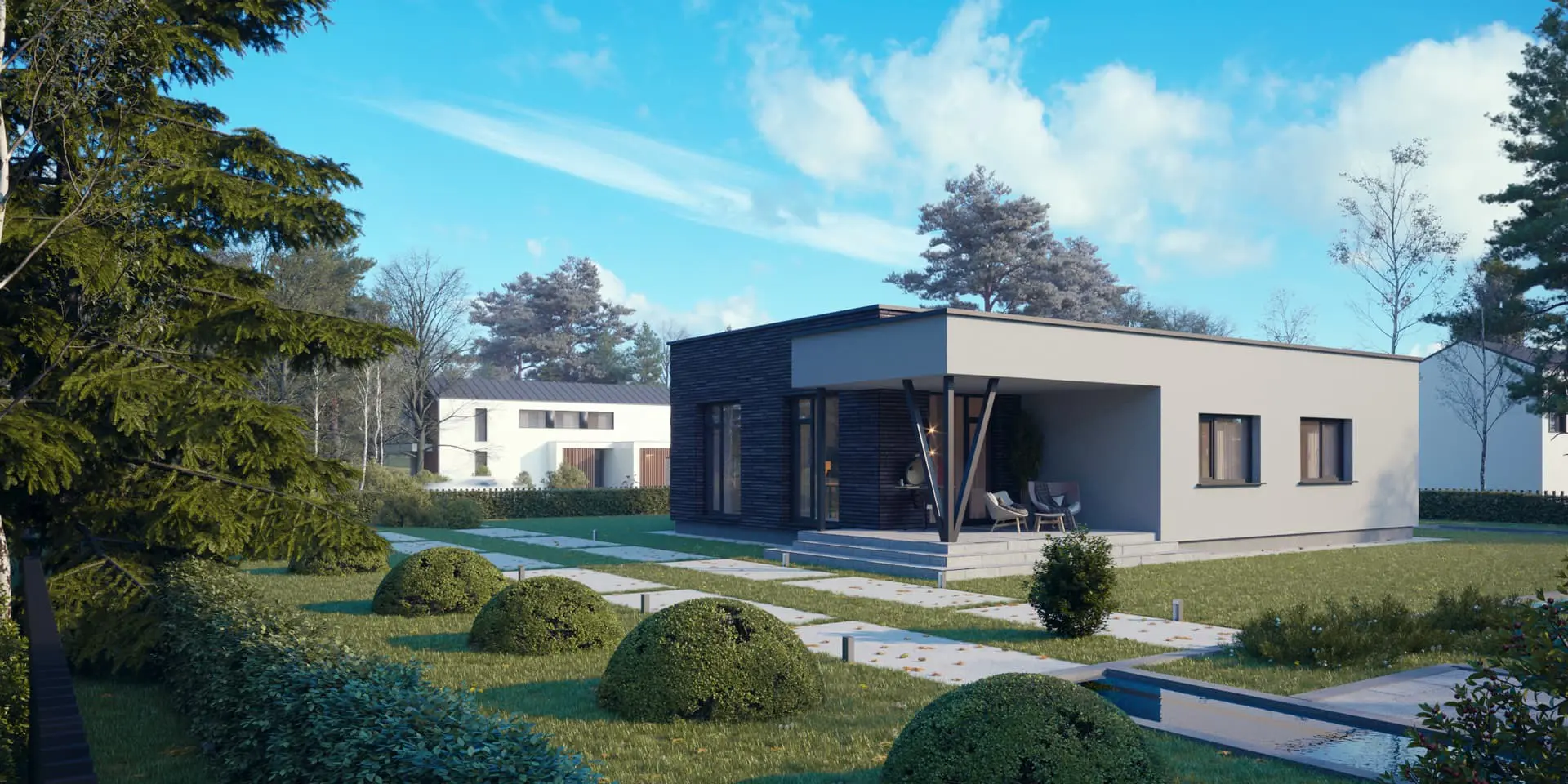 House Plan: 1042 ft², 1 Story, 2 Beds, 1 Baths, Open Floor Plan, 1-Car Garage