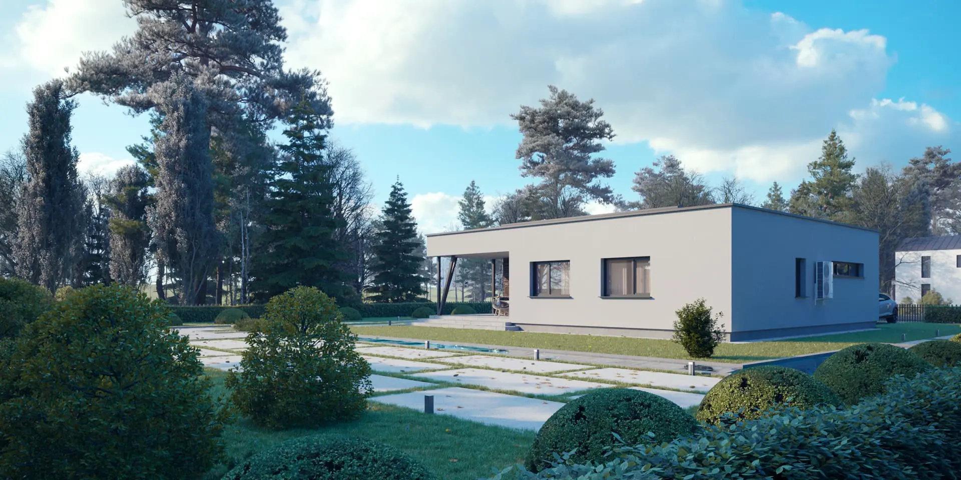 House Plan: 1042 ft², 1 Story, 2 Beds, 1 Baths, Open Floor Plan, 1-Car Garage