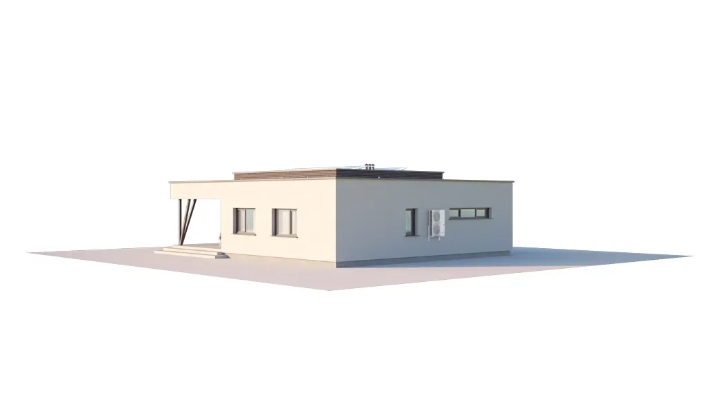 House Plan: 1042 ft², 1 Story, 2 Beds, 1 Baths, Open Floor Plan, 1-Car Garage