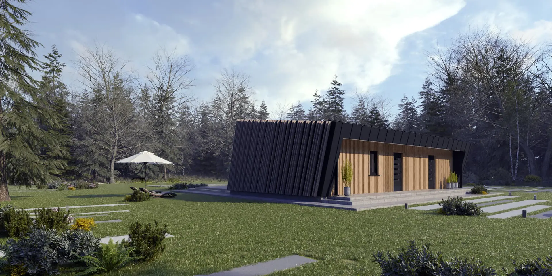 House Plan: 973 ft², 1 Story, 2 Beds, 1 Baths, Open Floor Plan