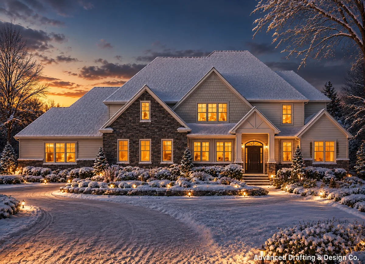 House Plan: 4682 ft², 1.5 Stories, 4 Beds, Home Office, 5.5 Baths, 3-Car Garage