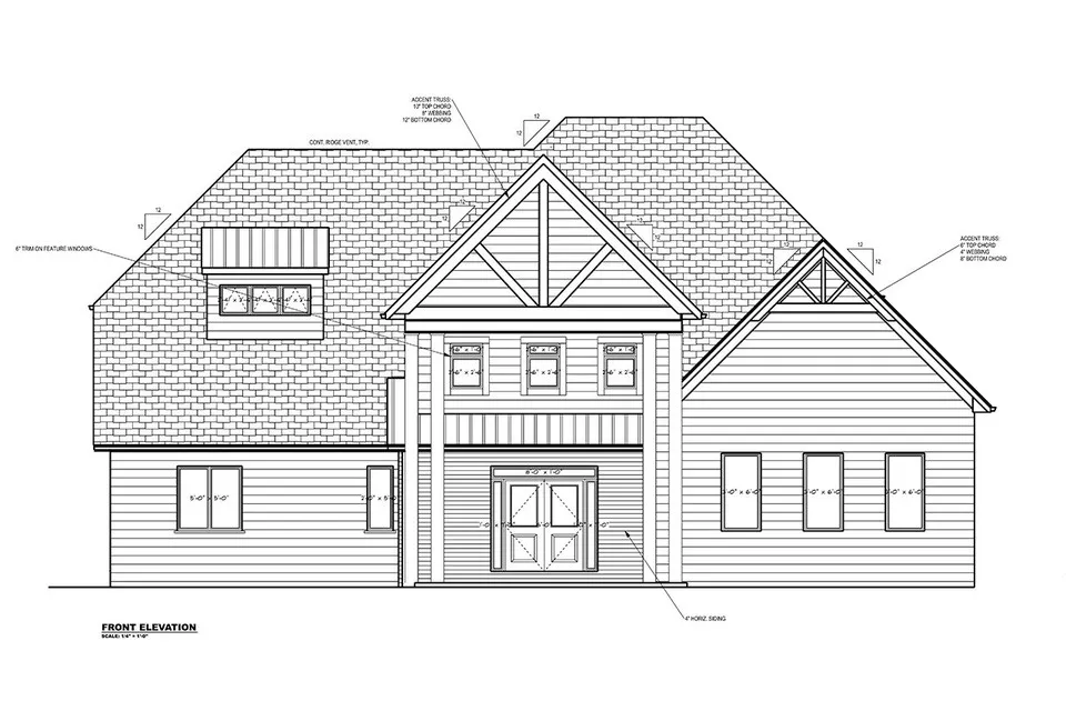 1.5-Story House Plan with Basement 3590 ft²: 4 Beds, 4.5 Baths, Open Floor Plan, 3-Car Garage