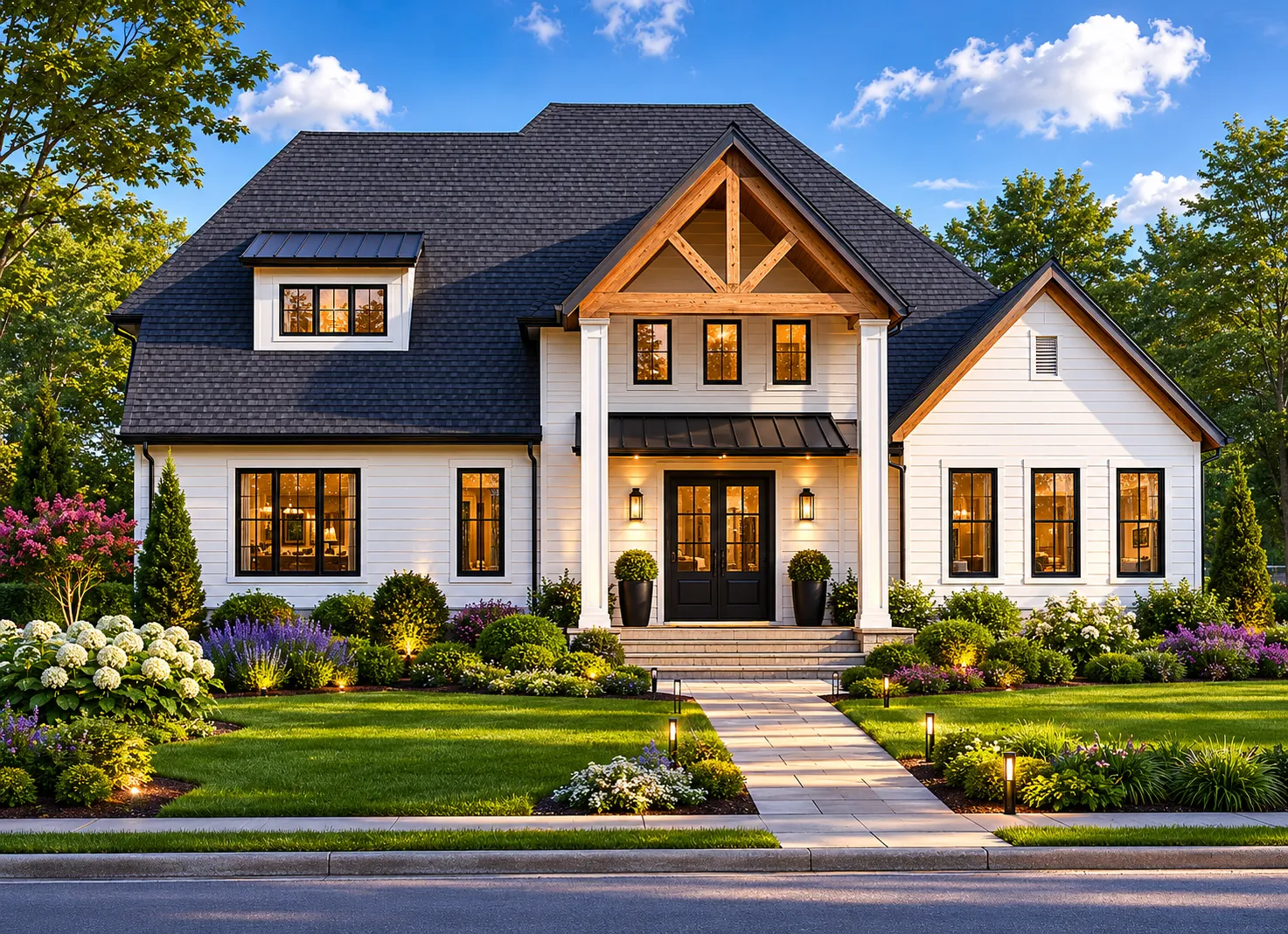 1.5-Story House Plan with Basement 3590 ft²: 4 Beds, 4.5 Baths, Open Floor Plan, 3-Car Garage