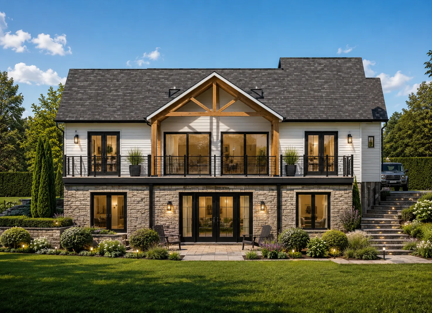 1-Story House Plan with Basement 1777 ft²: 3 Beds, Home Office, 3.5 Baths, Open Floor Plan, 1-Car Garage