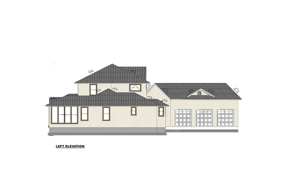 2-Story House Plan 4157 ft²: 6 Beds, 4.5 Baths, Open Floor Plan, 3-Car Garage