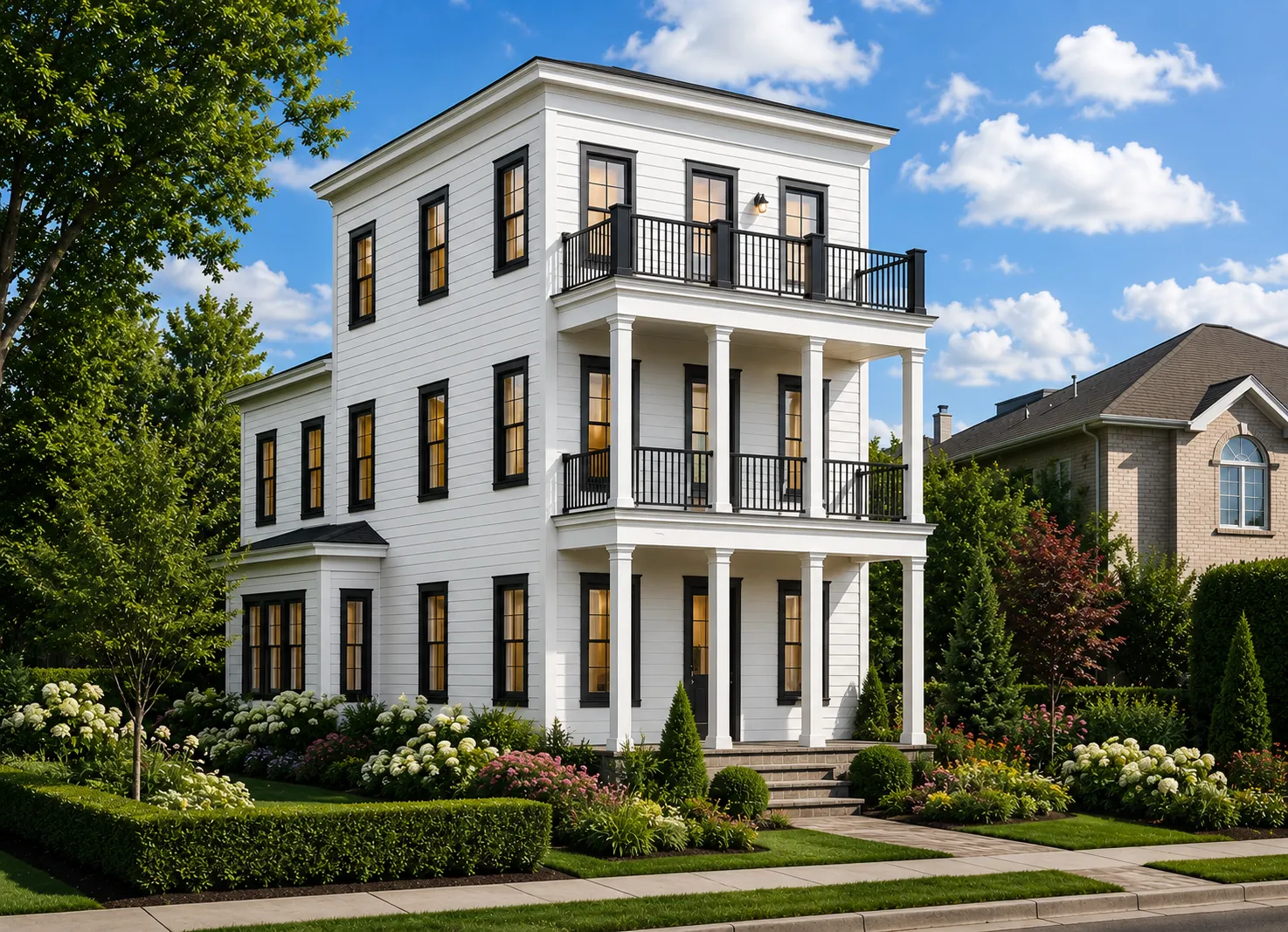 3-Story House Plan 4451 ft²: 5 Beds, 5.5 Baths, Open Floor Plan, without Garage