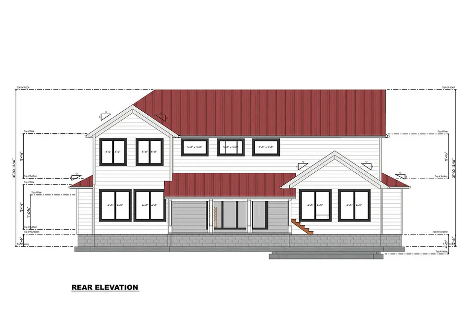 2-Story House Plan 4610 ft²: 4 Beds, Home Office, 3.5 Baths, Open Floor Plan, 3-Car Garage