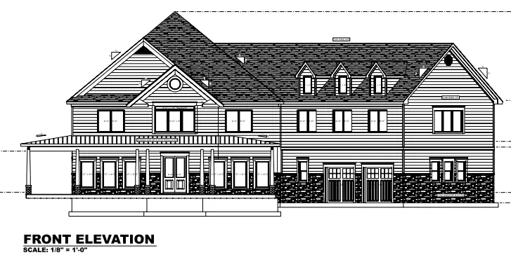 2-Story House Plan 8514 ft²: 4 Beds, 4.5 Baths, Open Floor Plan, 2-Car Garage