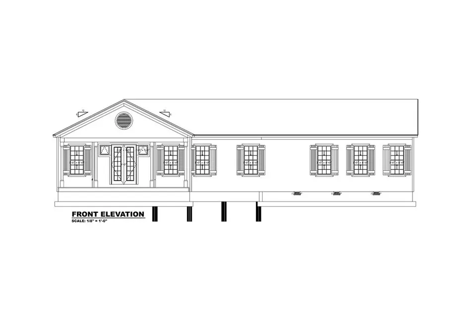 1-Story House Plan 2565 ft²: 3 Beds, 3 Baths, Open Floor Plan, without Garage