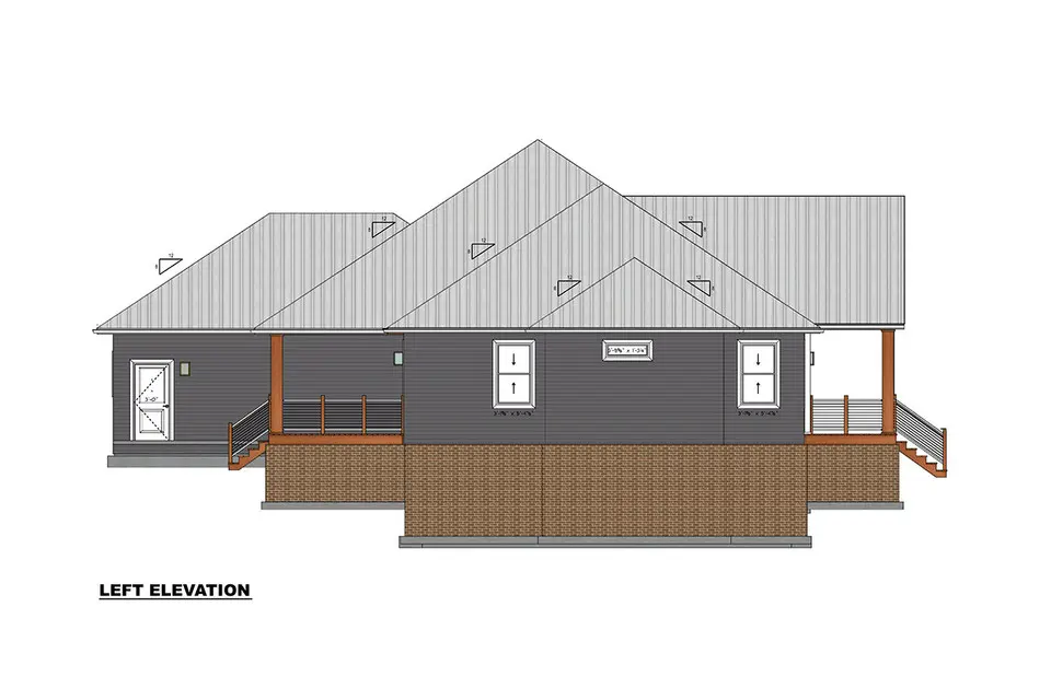 1-Story House Plan 1972 ft²: 3 Beds, 2.5 Baths, Open Floor Plan, 2-Car Garage