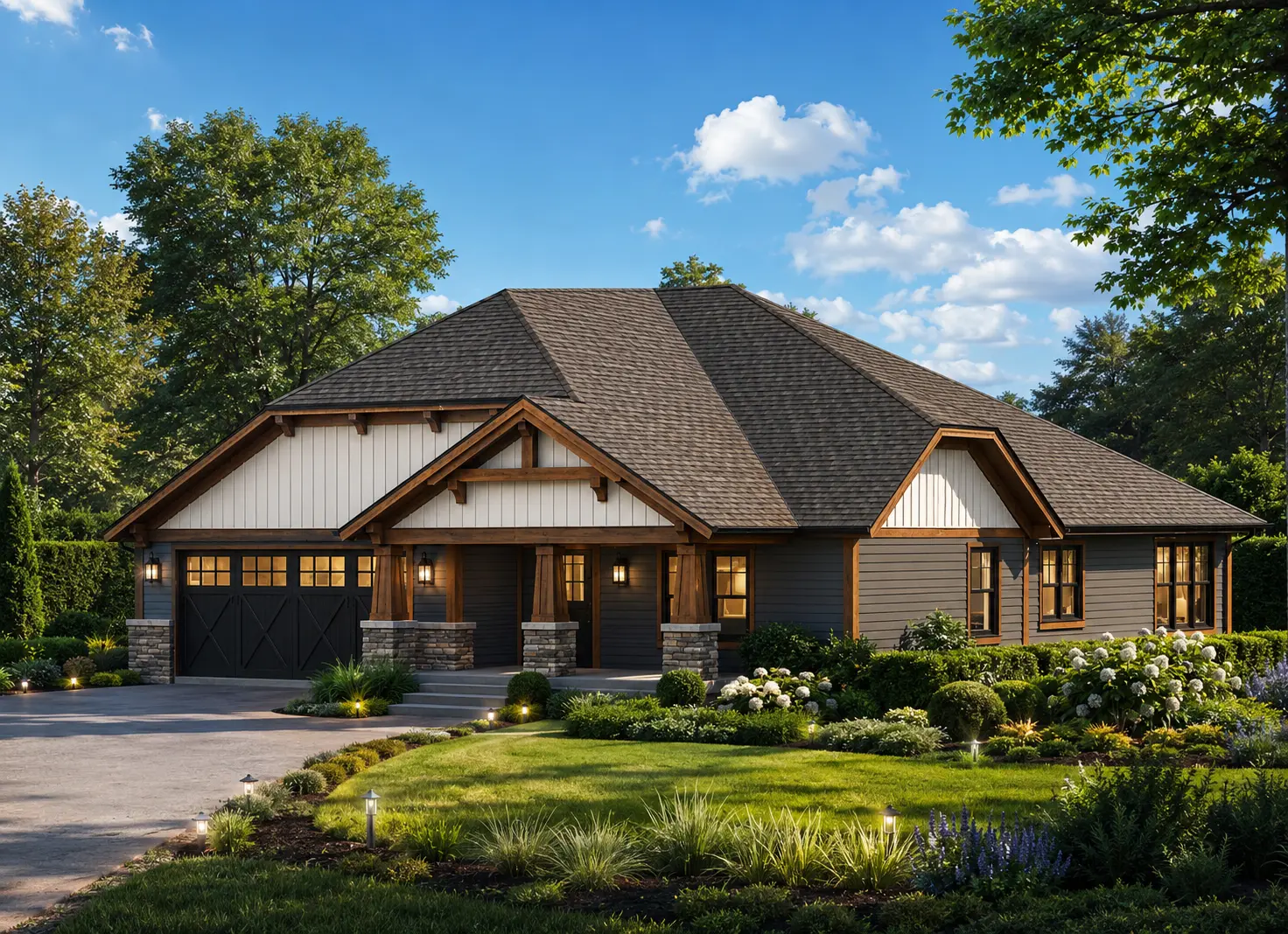 1-Story House Plan 2007 ft²: 3 Beds, 2 Baths, Open Floor Plan, 2-Car Garage