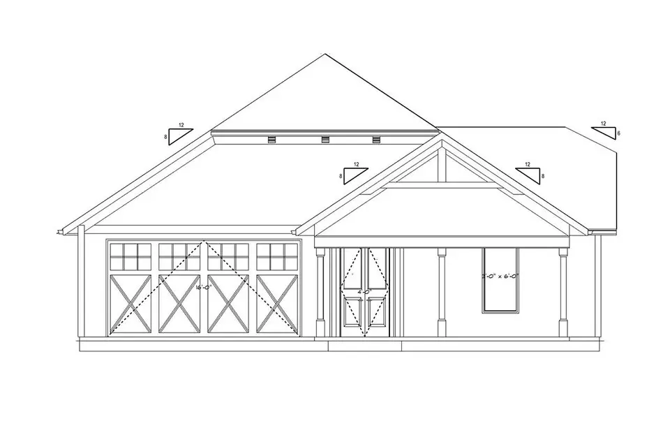 1-Story House Plan 2007 ft²: 3 Beds, 2 Baths, Open Floor Plan, 2-Car Garage