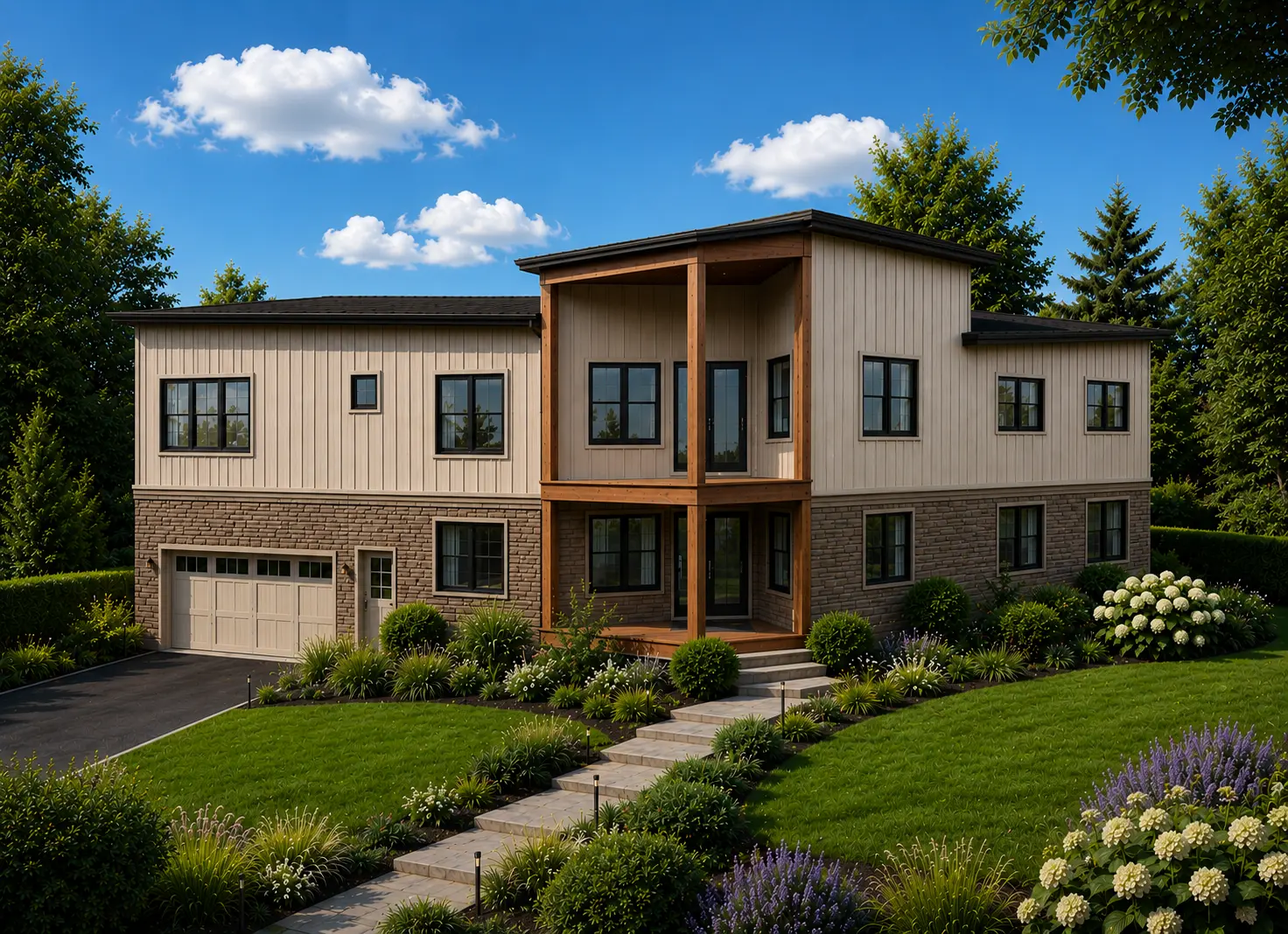2-Story House Plan 2917 ft²: 3 Beds, 2.5 Baths, 2-Car Garage