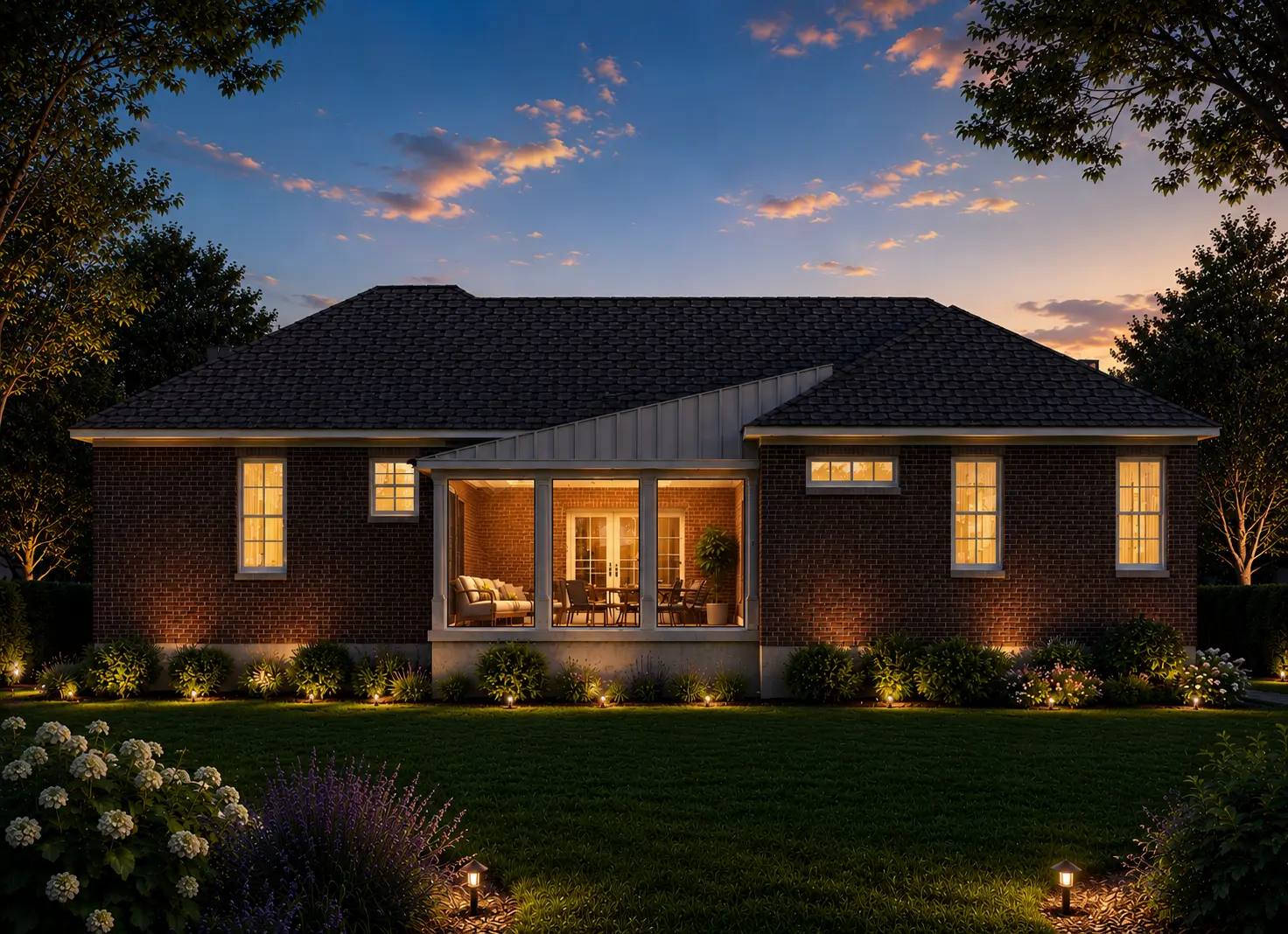 1-Story House Plan 2209 ft²: 4 Beds, 3.5 Baths, Open Floor Plan, without Garage