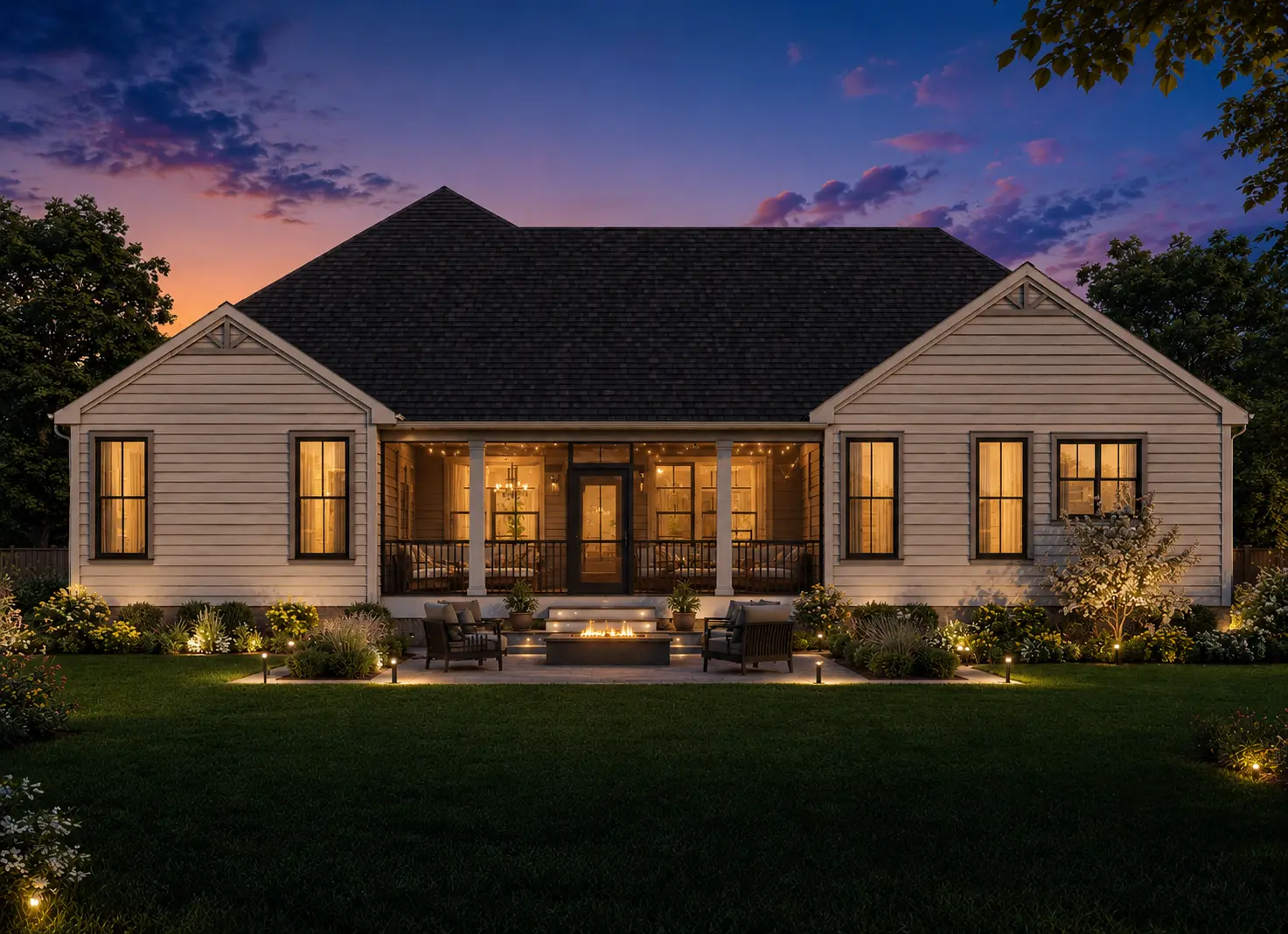 1-Story House Plan 2701 ft²: 3 Beds, Home Office, 3.5 Baths, Open Floor Plan, 2-Car Garage