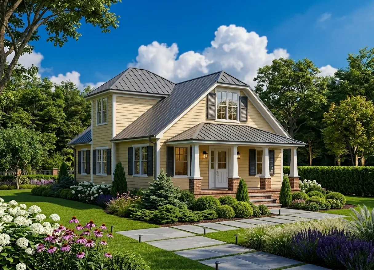 1.5-Story House Plan 1616 ft²: 3 Beds, 2.5 Baths, Open Floor Plan, without Garage