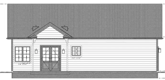 1-Story House Plan 765 ft²: 1 Beds, 1 Baths, Open Floor Plan, 2-Car Garage