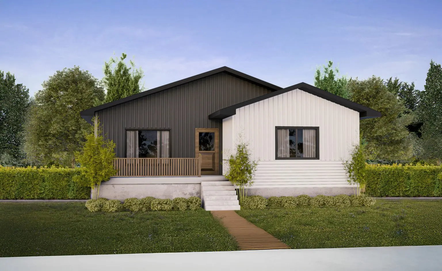 1-Story House Plan 1384 ft²: 3 Beds, 1 Baths, without Garage