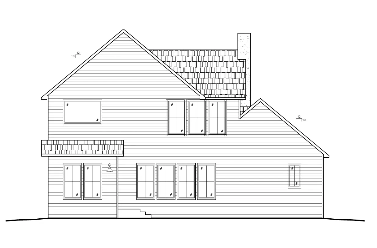 2-Story House Plan 2800 ft²: 2 Beds, Home Office, 3 Baths, Open Floor Plan, 2-Car Garage
