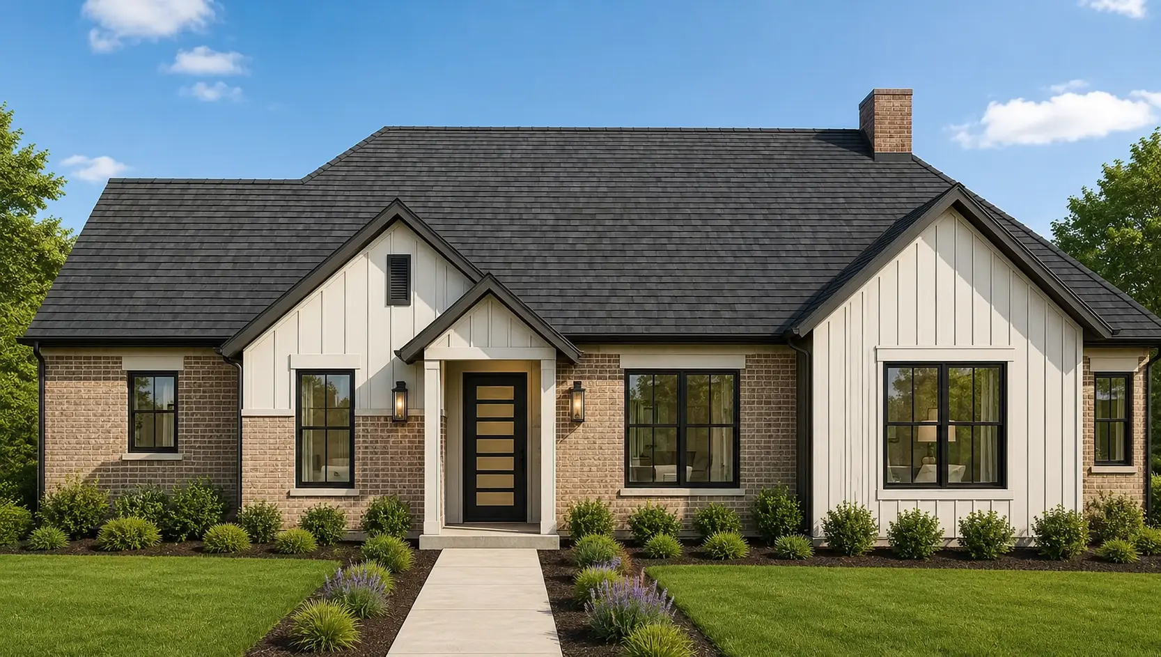 1-Story House Plan 2600 ft²: 4 Beds, Home Office, 3 Baths, Open Floor Plan, without Garage
