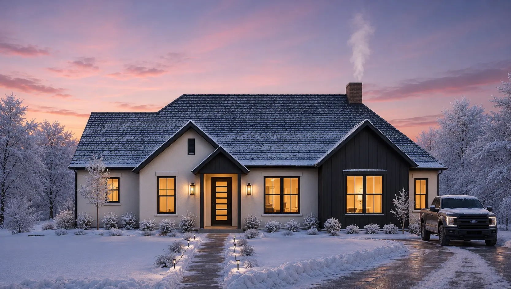 1-Story House Plan 2600 ft²: 4 Beds, Home Office, 3 Baths, Open Floor Plan, without Garage