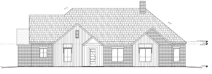 1-Story House Plan 2600 ft²: 4 Beds, Home Office, 3 Baths, Open Floor Plan, without Garage