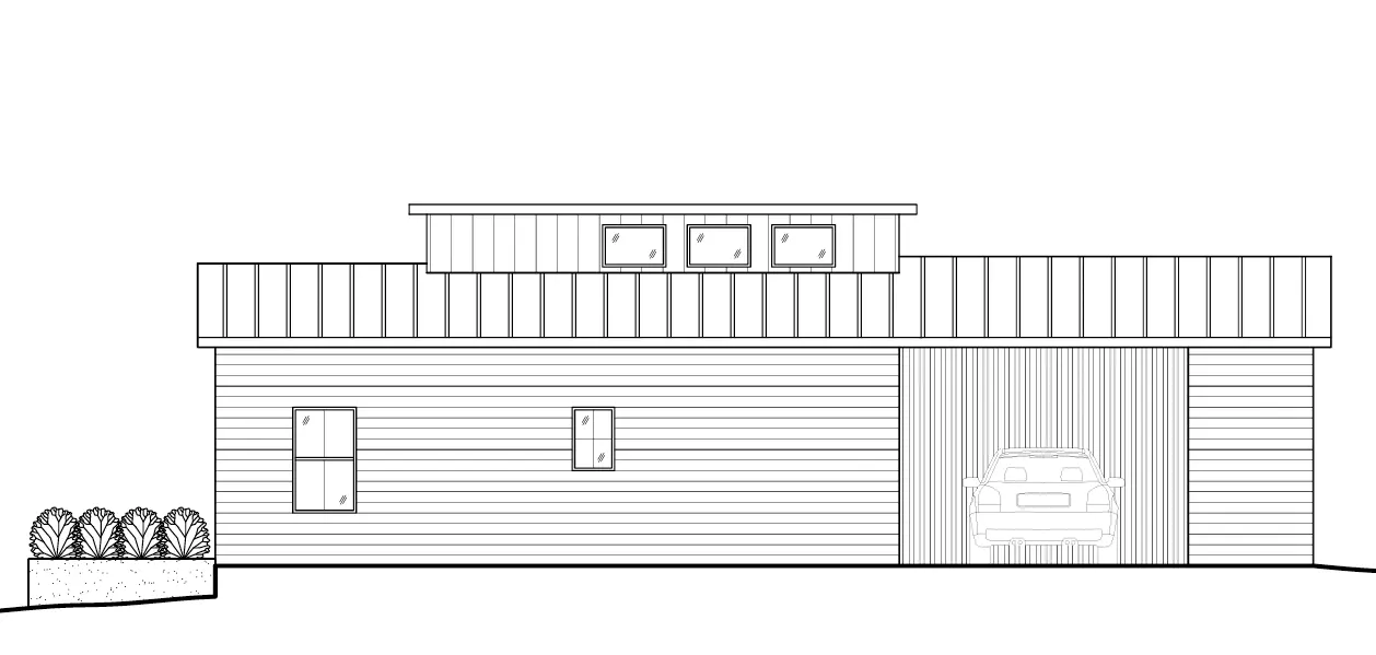 1-Story House Plan 1290 ft²: 2 Beds, 2 Baths, Open Floor Plan, without Garage