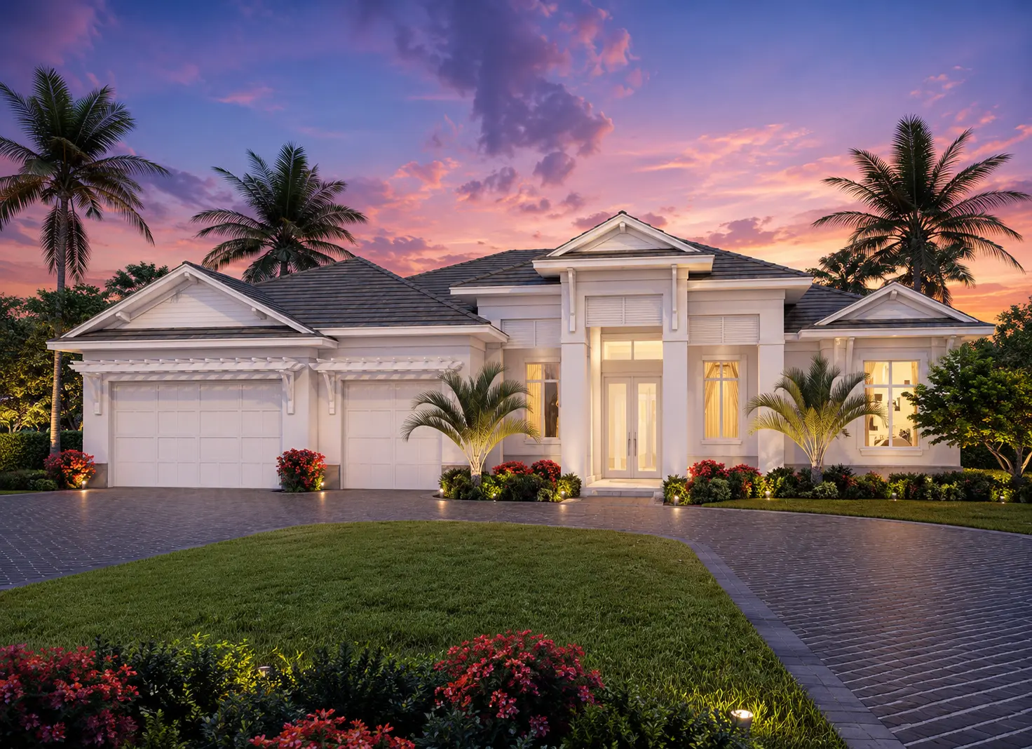 1-Story House Plan 3765 ft²: 4 Beds, 5.5 Baths, Open Floor Plan, 3-Car Garage